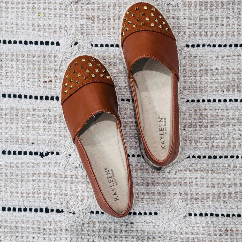 Brown Studded Women's Shoes